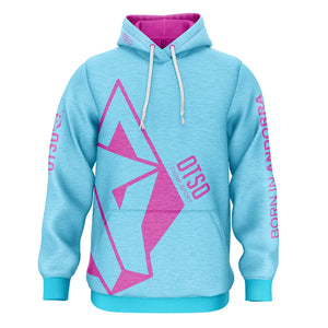 Sweat à capuche - Light Blue & Pink