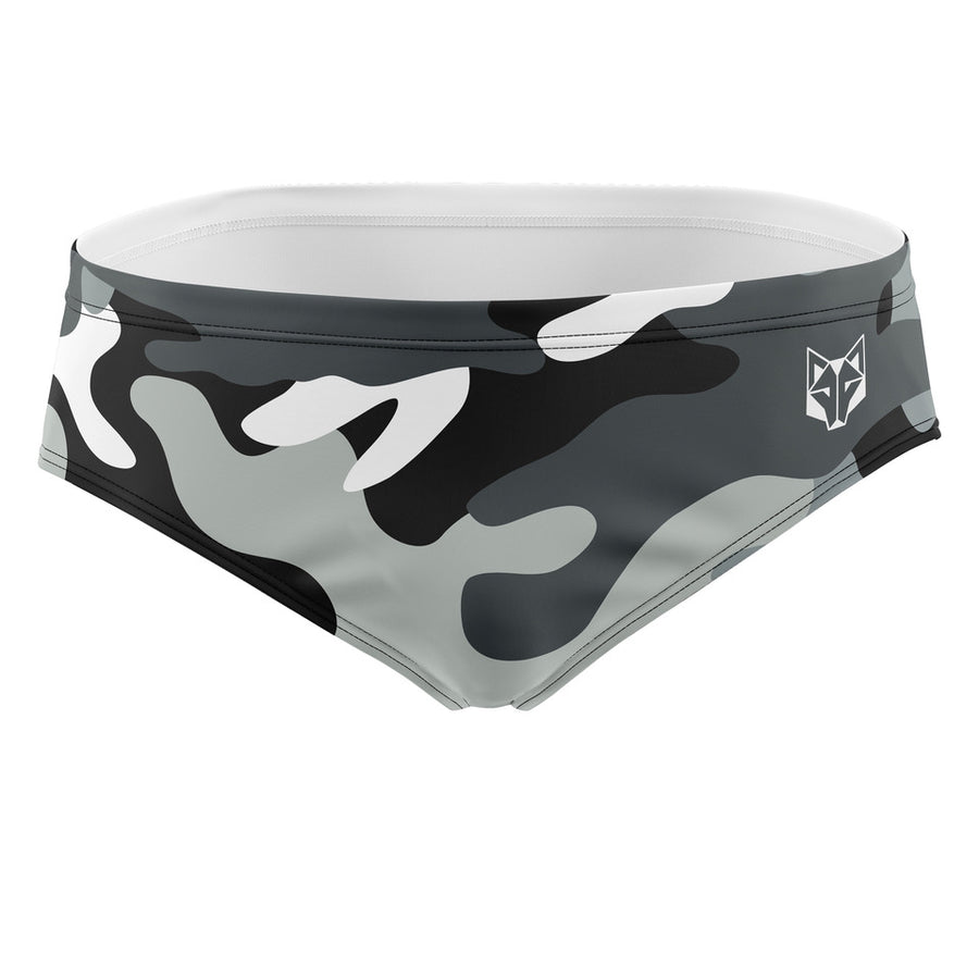 Men's Slip Swimsuit - Grey Camo