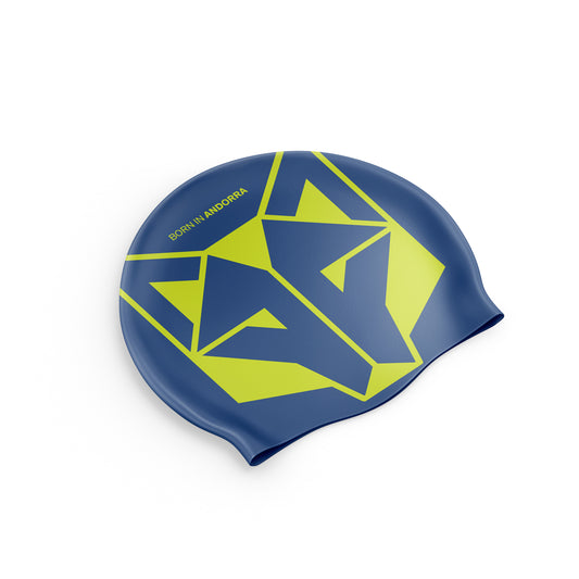 Swimming Cap Electric Blue & Fluo Yellow