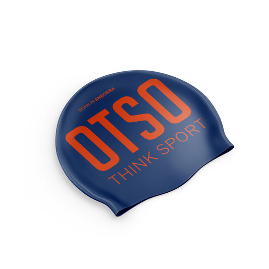 Gorro de natación - Navy Blue & Fluo Orange