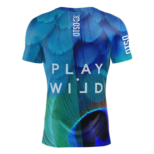 T-shirt de padel manches courtes homme - Blue Birds (Outlet)