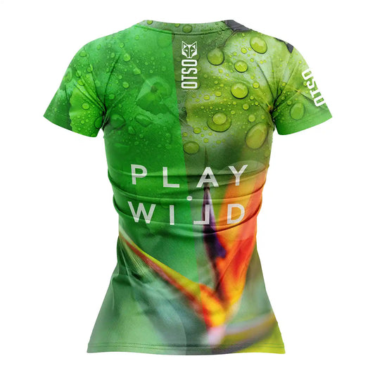 T-shirt de padel manches courtes femme - Paradise (Outlet)