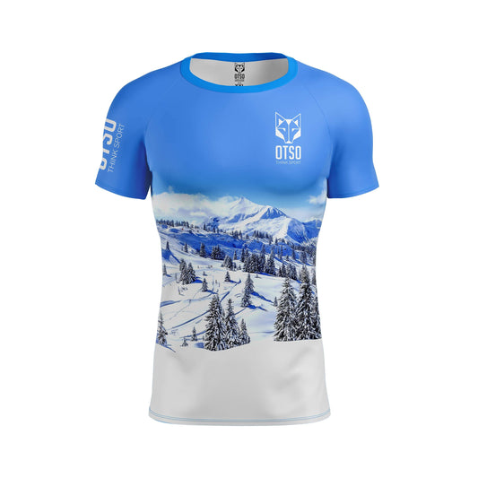 Camiseta masculina de manga curta Snow Forest