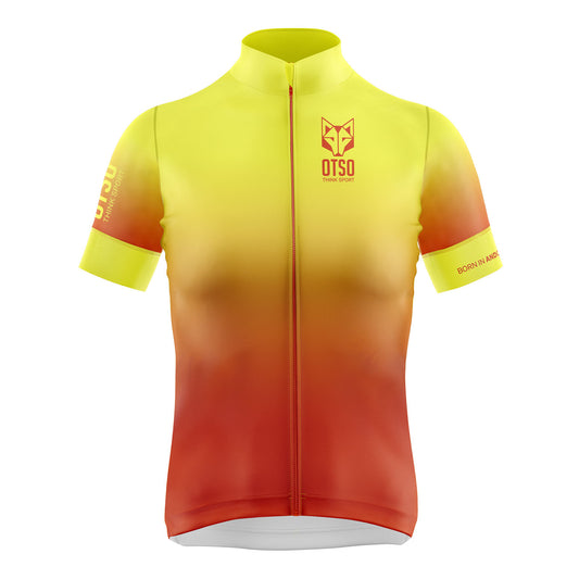 Maillot de cyclisme manches courtes femme - Fluo Orange (Outlet)