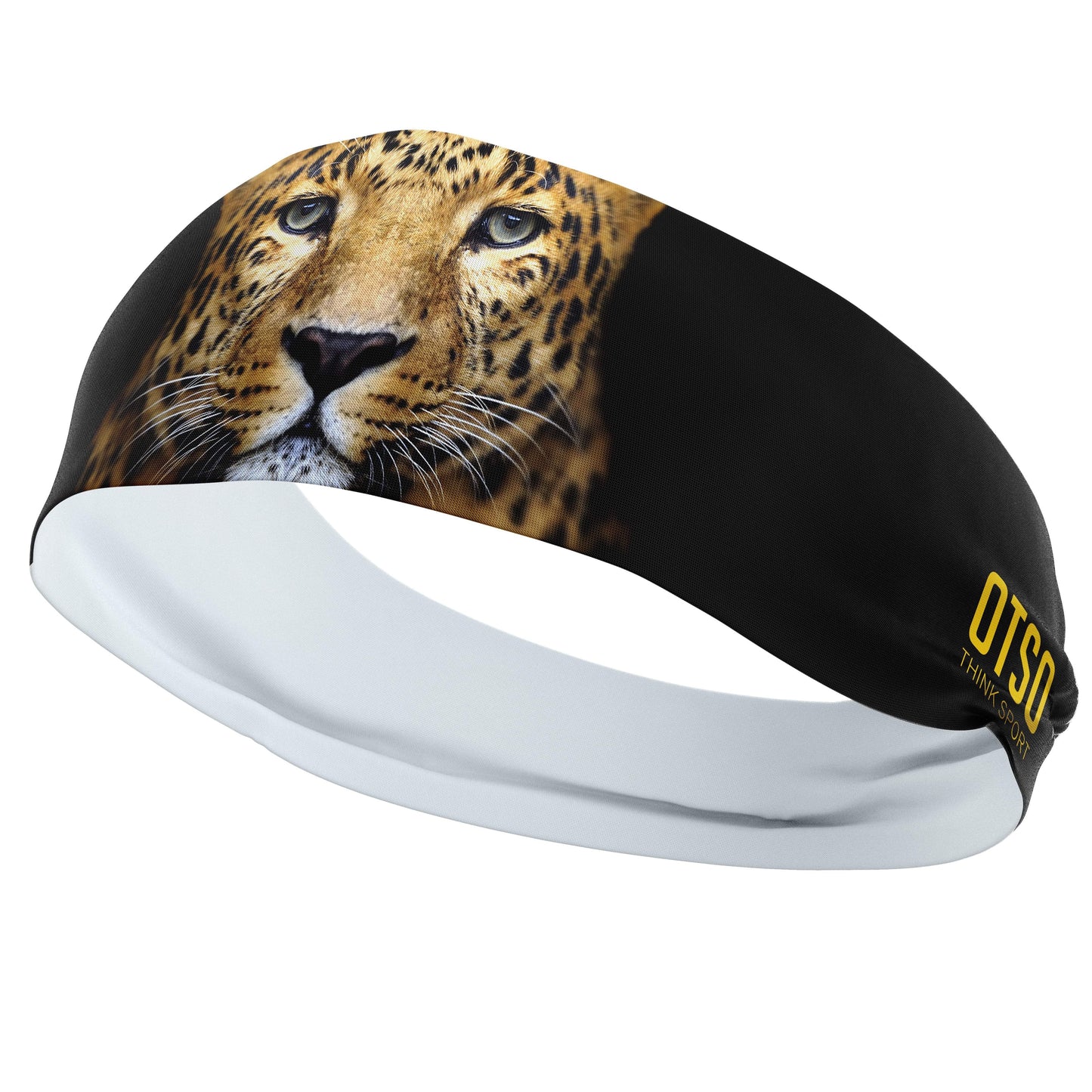 Headband Otso de 12 centímetros de grosor y con el diseño de un leopardo. El producto es unisex y de talla única