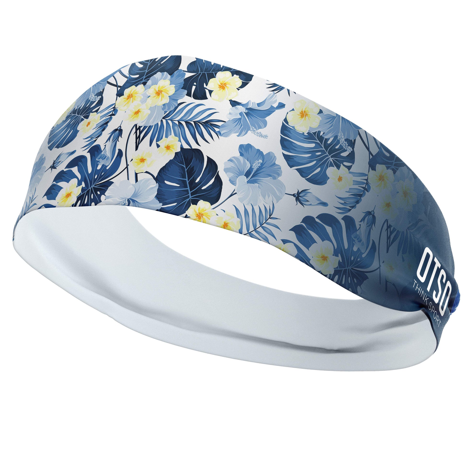 Headband Otso de 12 centímetros de grosor y estampado floral. El producto es unisex y de talla única