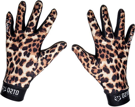 Luvas de pele de leopardo