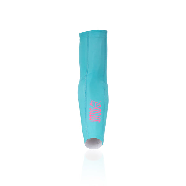 Arm warmers Light Blue / Fluo Pink