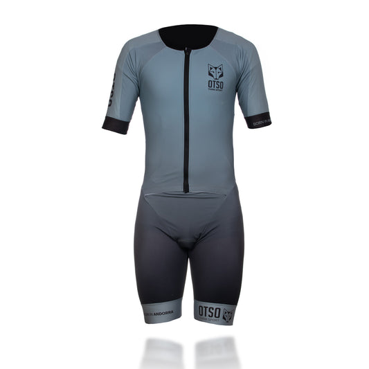 Men's triathlon suit - Silver Gray & Black (Outlet)