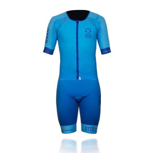 Fato de triatlo masculino - Azul Claro e Azul Elétrico (Outlet)