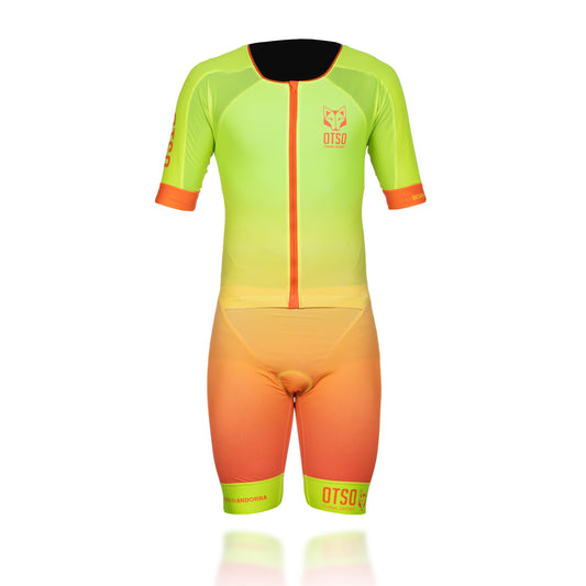 Fluo Yellow & Fluo Orange Men's Triathlon Suit