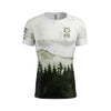 Camiseta de manga corta para hombre de la marca Otso con estampado Green Forest. Foto delantera