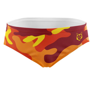 Men's Slip Swimsuit - Orange Camo (Outlet)