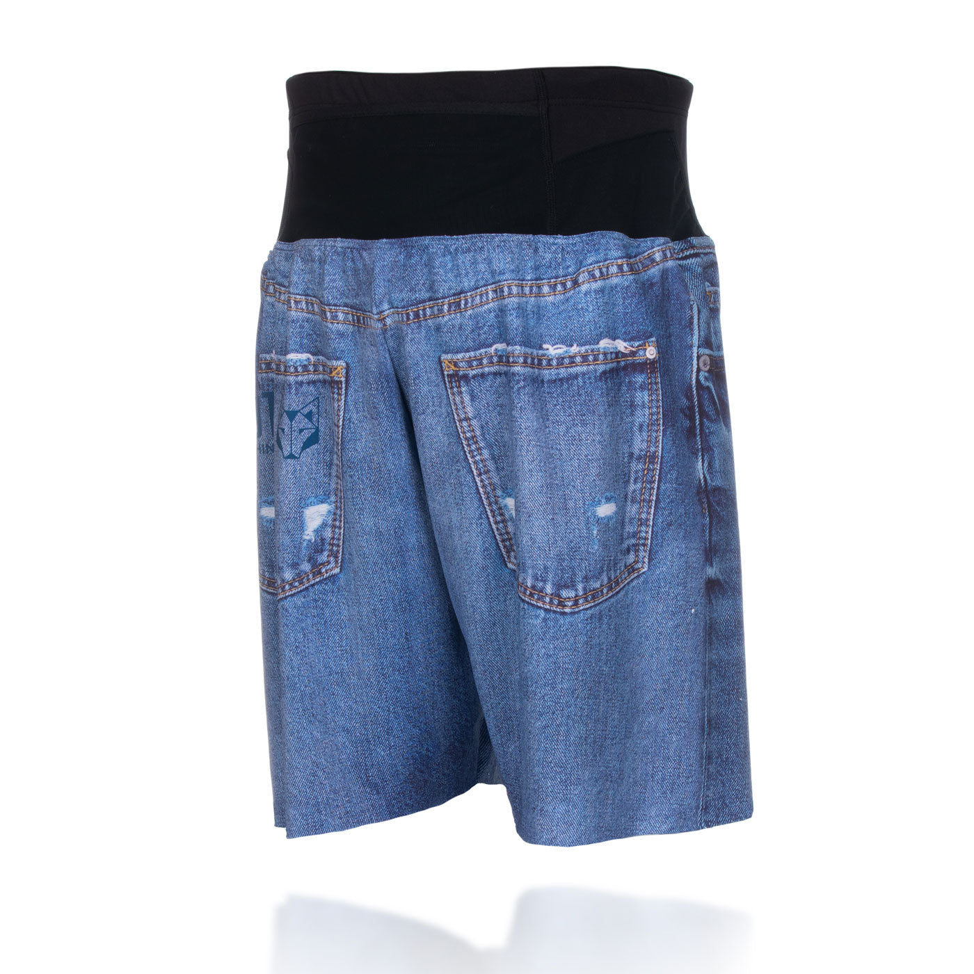 Denim running hot sale shorts