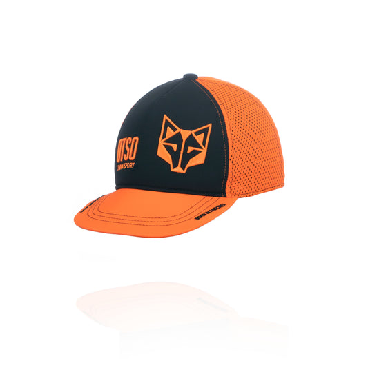 Black & Fluo Orange Snapback Cap