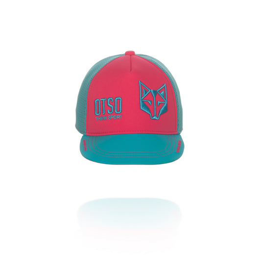 Gorra snapback - Fluo Pink & Light Blue