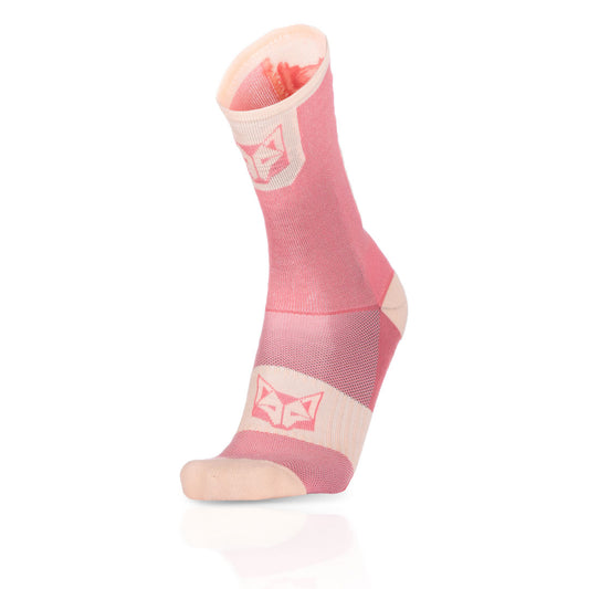 Salmon Pink & Coral Pink High Cut Cycling Socks