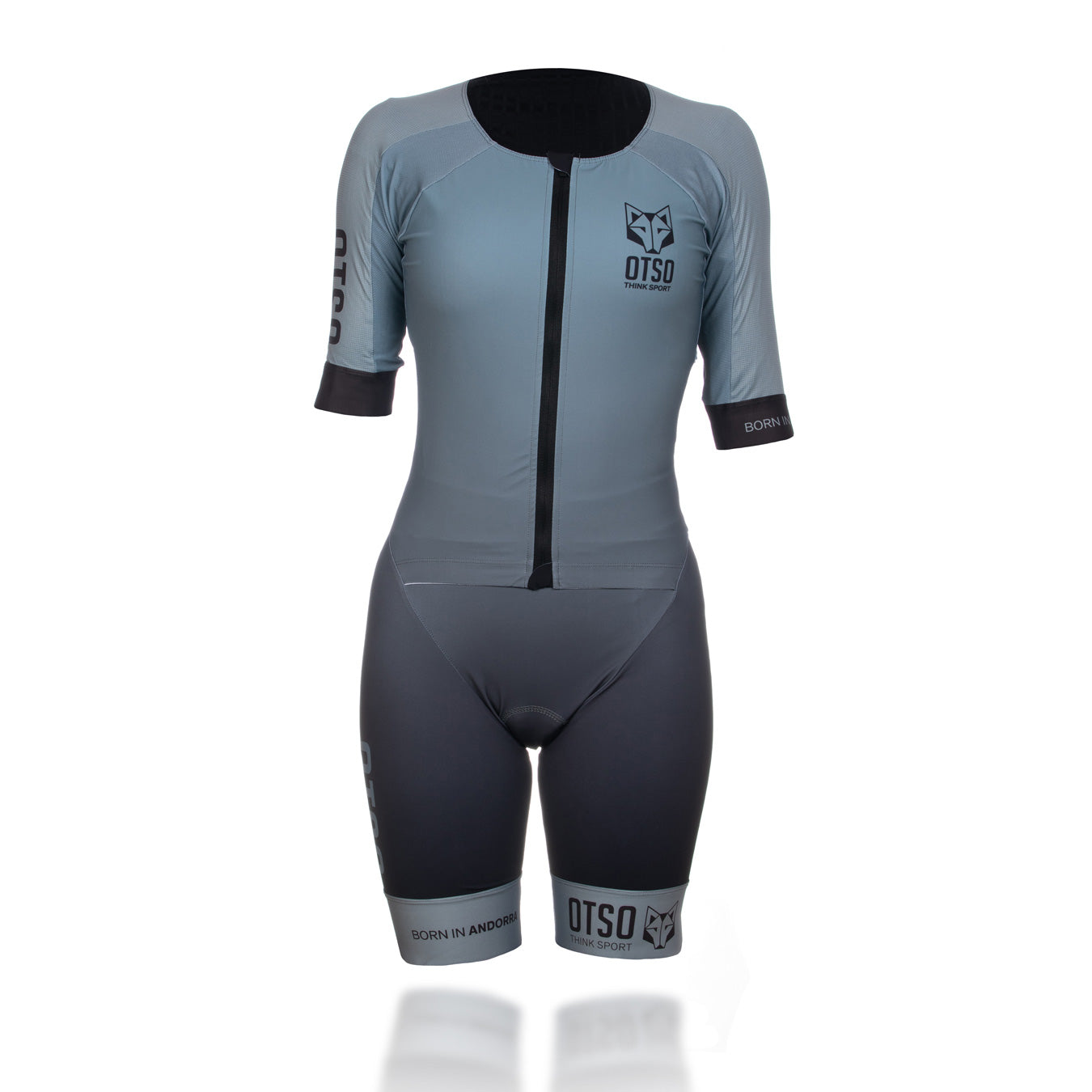 Women's triathlon suit - Silver Gray & Black (Outlet)